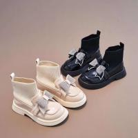 Botas cortas para niños nuevas de cuero de lona de caña alta de otoño e invierno - details 9
