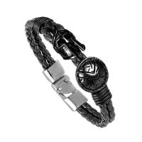Nuevo cuero vintage lujoso hecho a mano de Guerrero Sparta, pulseras de mujer, joyas, regalos exquisitos, pulseras de hombre - details 0