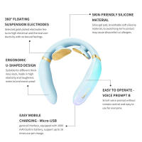 Masajeador de cuello Bluetooth SKG K6 Edición internacional Azul claro - details 5