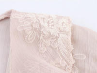 OUWU-2025, Nuevo Verano Elegante Rosa Manga Corta Camisa con Cuello en V - details 7