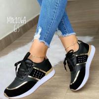 Primavera 2023, nuevos zapatos deportivos informales de corte bajo con bloqueo de Color y parte inferior gruesa grande para mujer - details 5