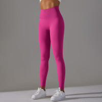 Leggings de yoga sin costuras para mujer, ropa deportiva de entrenamiento, pantalones deportivos de cintura alta - details 32