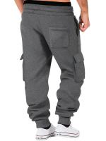 Pantalones de Sudadera para Hombres Ajuste Recto, Manga Larga, Multiple Bolsillos, Cordón, Ropa de Calle y Deportiva - details 6