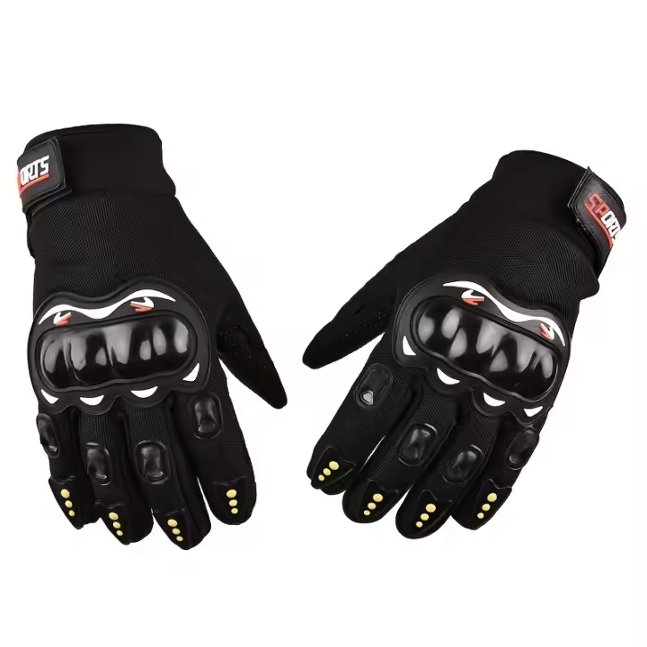 Guantes de Moto Transpirables con Pantalla Táctil y Protección de Nudillos Duros, Antideslizantes, de Tejido Cómodo para Moto - 1