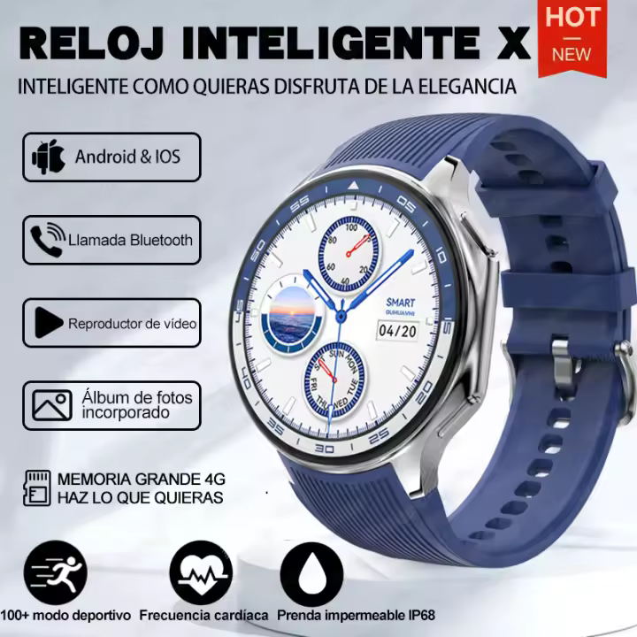 2025 nuevo Relojes para hombres para Android iOS nuevo reloj inteligente con memoria RAM de 32G para hombres 1,43 pulgadas Local 3D visión envolvente reproductor de vídeo ritmo cardíaco Bluetooth llamada AMOLED 466*466 HD Smartwatch hombre - 1