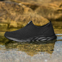 Flyknit-zapatillas de correr para mujer, calzado deportivo ligero, transpirable, suave, color negro - details 0