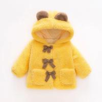 Abrigo bonito de invierno para bebé, ropa de dibujos animados con capucha de lana de piel Artificial para niño, suéter de osito de Color sólido cálido para niño - details 4