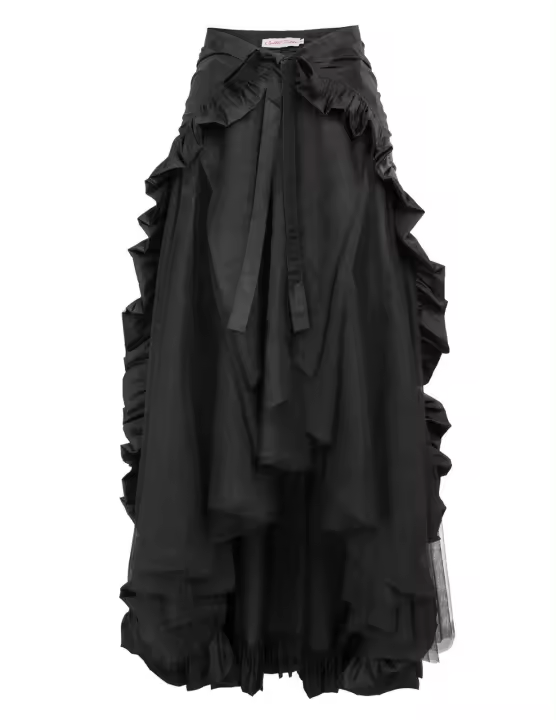 Peplum victoriano de fiesta gótica punk para mujer, pirata, talla grande - 1
