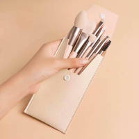 8 Uds mini maquillaje pincel set morandi portátil estilo suave cabello belleza para principiantes juego de herramientas - details 10
