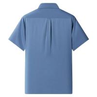 Vestido de manga corta para hombre resistente a las arrugas Camisa de negocios social Ustada, bolsillo de camisa blanca 6xL 7xL - details 4