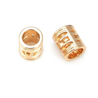 Gran Espaciador de Cilindro de Latón Dorado de 18K Accesorios para Hacer Pulseras - details 48