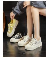 Malla transpirable pequeños zapatos blancos nuevos zapatos individuales casuales de las mujeres plataforma zapatos de tablero de color sólido zapatos de mujer versátiles - details 0