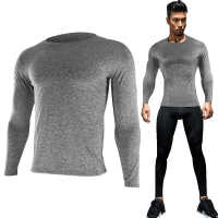 Men Quick Dry Long Sleeve Workout Gym Fitness S Tee Men's Sport Running Yoga Compression Skiing Exercise Muslce T Shirt 23 - details 4