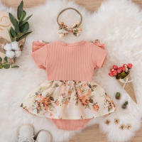 Vestido de verano para niña bebé, mono a rayas con lazo, vestido de algodón para recién nacido, ropa Floral, ropa para gatear - details 1