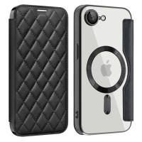 Flip para iPhone 16e Plus 16 15 14 13 Pro Max, funda protectora de gaanoplastia con cepillo antirrobo de cuero magnético Magsafe - details 13