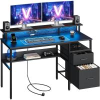 Luces LED y Tomas Corriente Incorporadas, Estante para Monitor, 55 x 120 x 90 cm, 2 Puertos USB-A - details 5