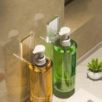 Estante para botellas de Gel de ducha montado en la pared, soporte para botellas de champú de acero inoxidable no oxidado, ajustable, negro/gris/blanco - details 7