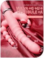 Consolador 3 en 1 conejo impermeable USB magnético recargable Anal clítoris vibrador juguetes para mujeres parejas Sex Shop - details 0
