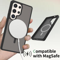 Funda magnética compatible con Samsung Galaxy S25 Ultra Sier Shield, funda protectora anticaídas con sensación de cuero - details 5