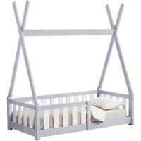 Cama de Niños Pequeños Tipi Indio Montessori Seguridad Máx. 80kg Natural Tamaño 70x140cm - details 5