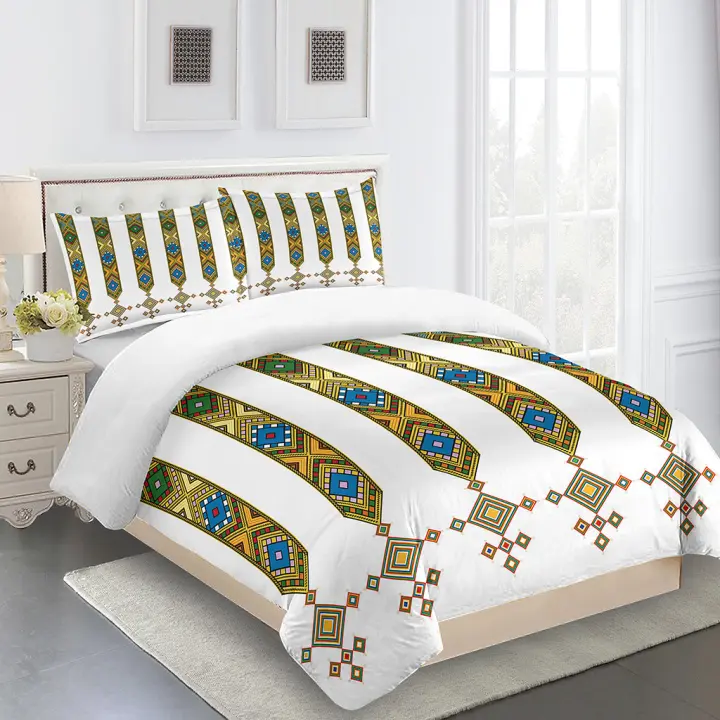 Juego de Ropa de Cama con Estilo Checo Bohemio 3D 3 Piezas Funda de Edredón y Funda de Almohada para Cama Doble Queen King - 1