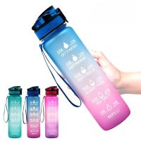 Botella de Agua de 1 Litro Botella Motivacional Marcador de Tiempo Botella de Gimnasio - details 0