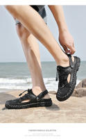 Zapatos de verano de gran tamaño para hombre, sandalias transpirables, zapatos casuales de malla, zapatos de viaje de fondo suave y hueco, zapatillas nuevas - details 2