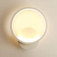 Lámpara de Pared LED Goeco Aplique Pared Interior 12W Luz de Pared Redonda Iluminación de Pared Blanco Cálido 300 Material Metálico con Vidrio Ornamento Lente LED - details 2
