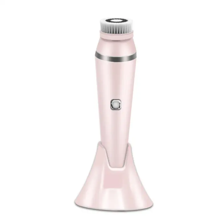 Limpiador facial de silicona Cepillo facial recargable resistente al agua Limpiador de poros 4 en 1 Limpiador facial eléctrico - 1