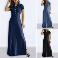 Vestido Largo Elegante Y Elegante Para Mujer Verano 2024 Con Cuello En V Abierta Mediana Talla Vestido De Fiesta Slim Fit - details 3