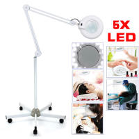Lámpara de pie LED, brazo giratorio ajustable, 5 lupas para cuidado de la piel, belleza, cosméticos, maquillaje, manicura, tatuaje, salón, Spa - details 0