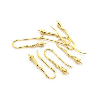 Latón color oro de 18 quilates, compatible con cuentas de medio agujero con ganchos de medio pasador para pendientes, joyería de alta calidad, accesorios para manualidades. - details 104