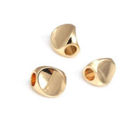 20 piezas, 4,5 MM, 6MM, 18K, Color dorado mate, latón, pulseras trenzadas lisas, cuentas espaciadoras, accesorios de joyería - details 8