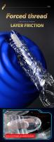 Extensiones de manga Leten, condones para hombres, vibradores retardantes de agrandamiento, anillo de cristal, cubierta vibratoria, Juguetes sexuales para hombres - details 3