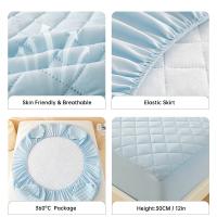 Funda de colchón gruesa de tela de aire 3D, Protector de colchón 100% impermeable, Sábana bajera suave y transpirable (sin funda de almohada), 1 unidad - details 4