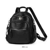 Mochila pequeña de moda para mujer, Mochila De Cuero Negro marrón simple, mini mochila de viaje informal para teléfono, regalos para niñas - details 18