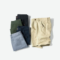 Novedad de verano, pantalones cortos Cargo 100% de algodón para hombre, moda de Color sólido, múltiples bolsillos, pantalones cortos holgados informales de marca para hombre - details 1
