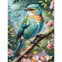 Pintura Moderna Ruopoty para Adultos y Niños con Diseño de Pájaros y Flores en Lienzo Kit de Arte de Pared DIY Regalo de Arte Abstracto Tamaño 40x50cm Tipo de Pintura Propylene - details 0