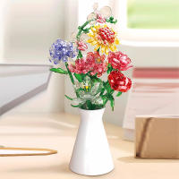 Children's puzzle small particle assembly block toy simulation bouquet gift sunflower rose eternal simulation flower - details 14