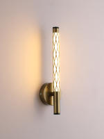 Lámpara de pared LED ahuecada minimalista moderna, lámpara de pared de fondo dorada para dormitorio, iluminación interior, nueva - details 4