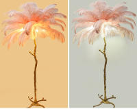 Lámpara de pie con plumas, luminaria moderna para sala de estar, restaurante, oficina, dormitorio, decoración de plumas - details 12