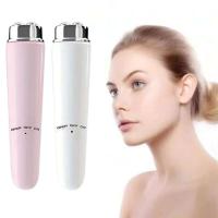 4 mini bolígrafos de masaje eléctricos para ojos, cara, cuerpo, esencia, introductor, masajeador de belleza, blanco y rosa - details 3