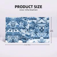 Toile De Jouy Toalla Algodón Francés Azul Marino Baño Ducha Deportes Yoga Toallas - details 140