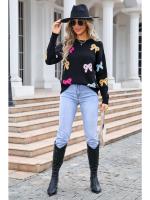 Suéter corto de punto para mujer, jersey de cuello redondo Kawaii, ropa informal ligera, tendencia de ventas - details 5