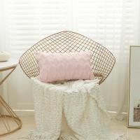 Almohada Rectangular a rayas con rombos de felpa para sala de estar, funda de cojín de tela de algodón para cama, funda de almohada textil para el hogar, decoración para sofá - details 3