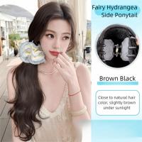 Extensión de cabello rizado con cola de caballo de estilo coreano, peluca de cola de caballo de hortensia, postizo de cola de poni falso Natural para mujeres y niñas - details 6