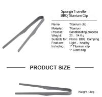 Portavasos de titanio para acampar, cubierta de carne ultraligera para uso en exteriores, té resistente al calor para barbacoa, villa, pinzas para tostadas - details 0