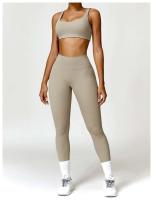 Fierss Conjunto de Yoga, Soft Gym Tre, Color Sólido, Transpirable, Traje de Entrenamiento para Correr para Mujer, 2 Piezas - details 17