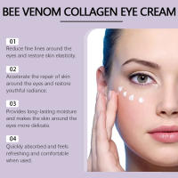 Crema de Ojos de Colágeno de Polvo de Abeja Adiós a las Líneas Finas, Reafirmación para Ojos, Eliminación de Ojeras, Iluminación de Piel de Ojos Herramientas de Cuidado de la Piel Facial - details 3