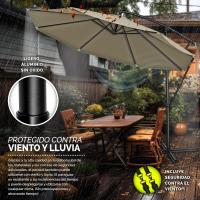 Paraguas de aluminio con manivela 300/350 cm de diámetro Protección UV Impermeable para mercado - details 44